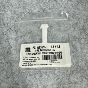 Box of 100 White Wet Erase Wire Shelf Tags Label Inventory Retail Organizer